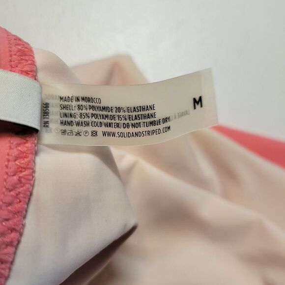 Solid & Striped The Claudia One Shoulder One Piece Swimsuit Flamingo Size M - Picture 11 of 15